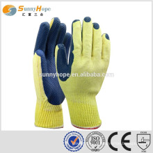 Sunnyhope Yellow Liner Blue Safety Gants industriels Latex Rubber Hand